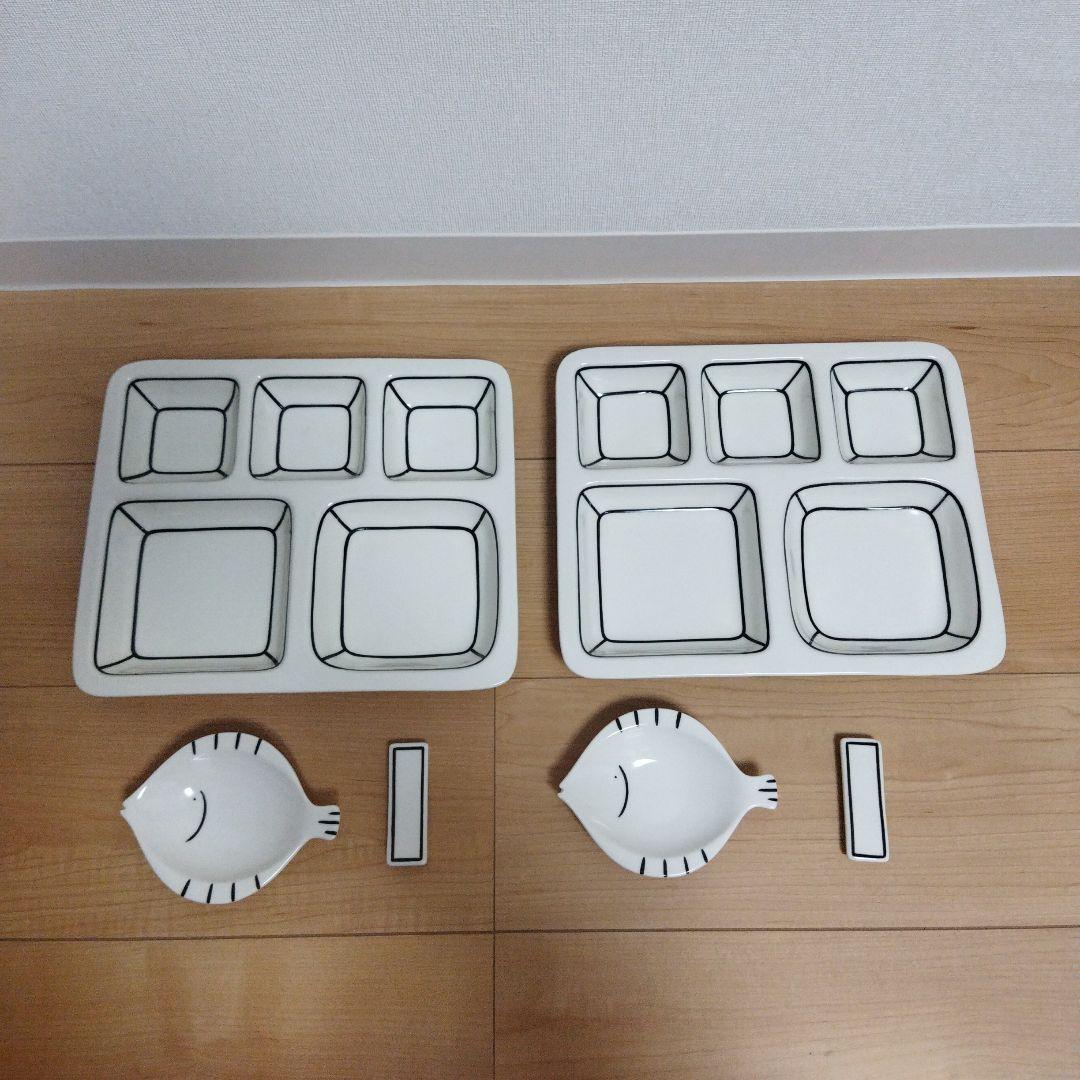 ランチプレート陶器　仕切り皿　ワンプレート
