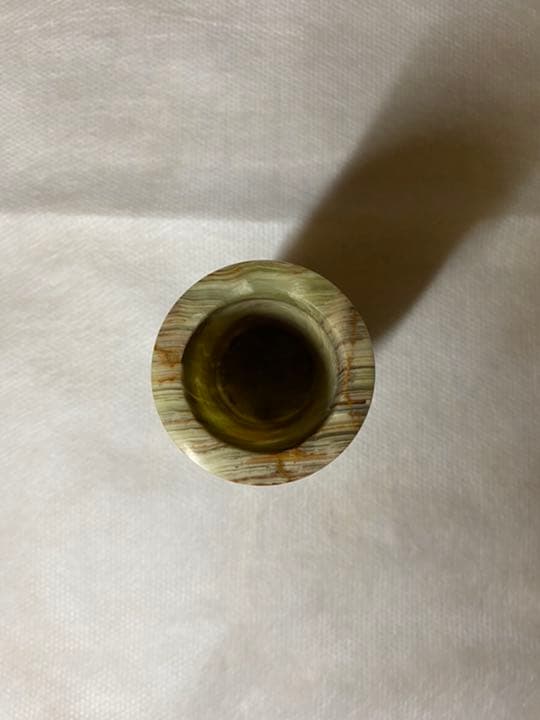 大理石　オニキス　花瓶　筒