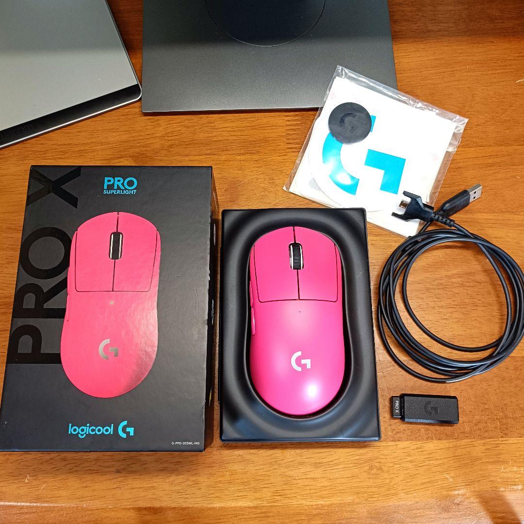 【 美品 】Logicool G PRO X SUPERLIGHT (マゼンタ)