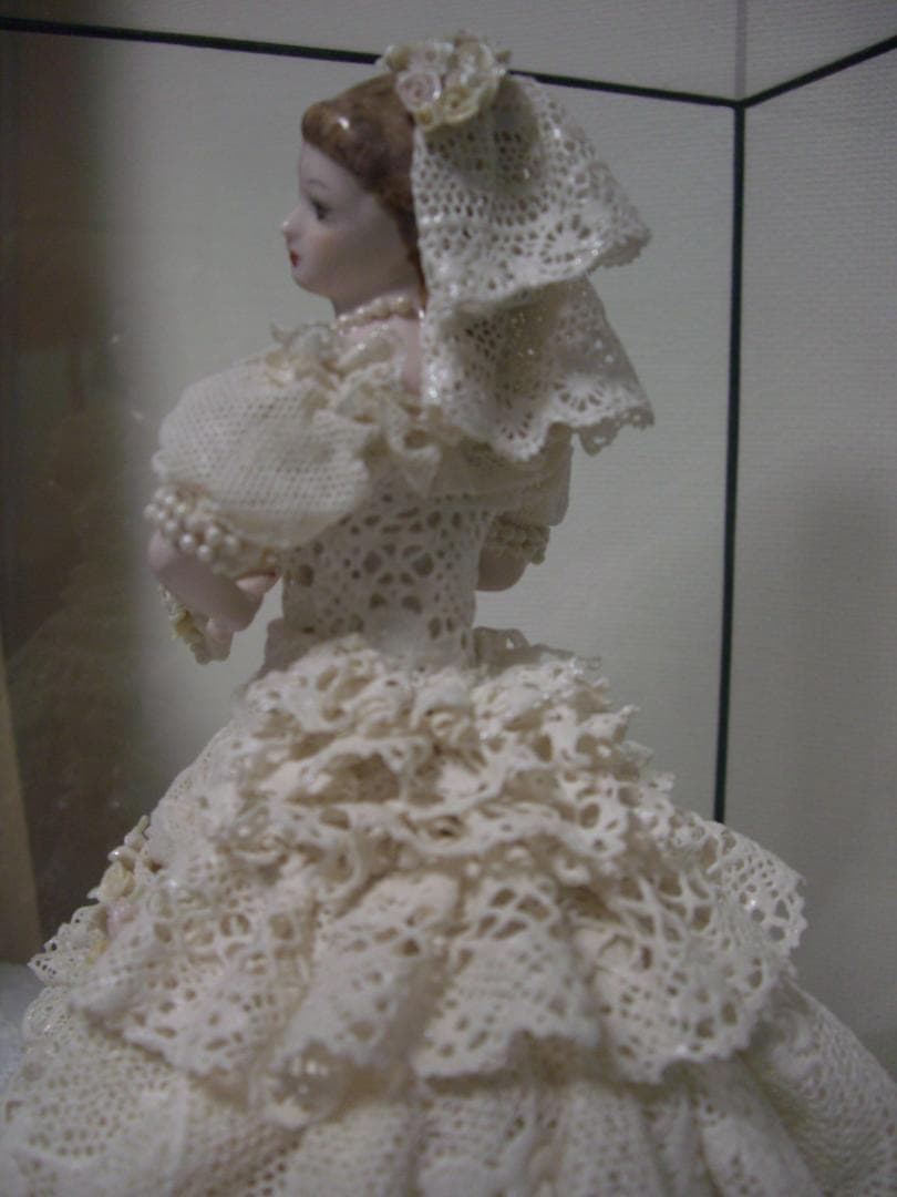 ★陶製レース人形★ウエディングドレス★花嫁★結婚★ハンドメイド