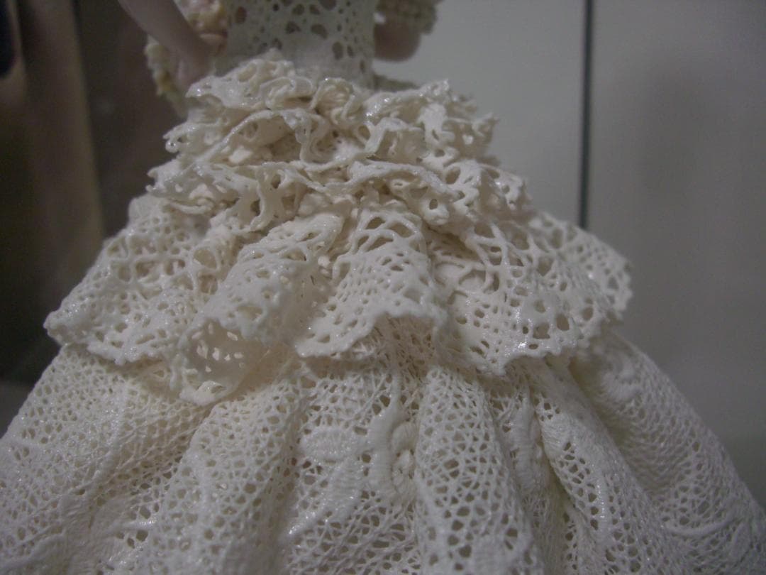 ★陶製レース人形★ウエディングドレス★花嫁★結婚★ハンドメイド