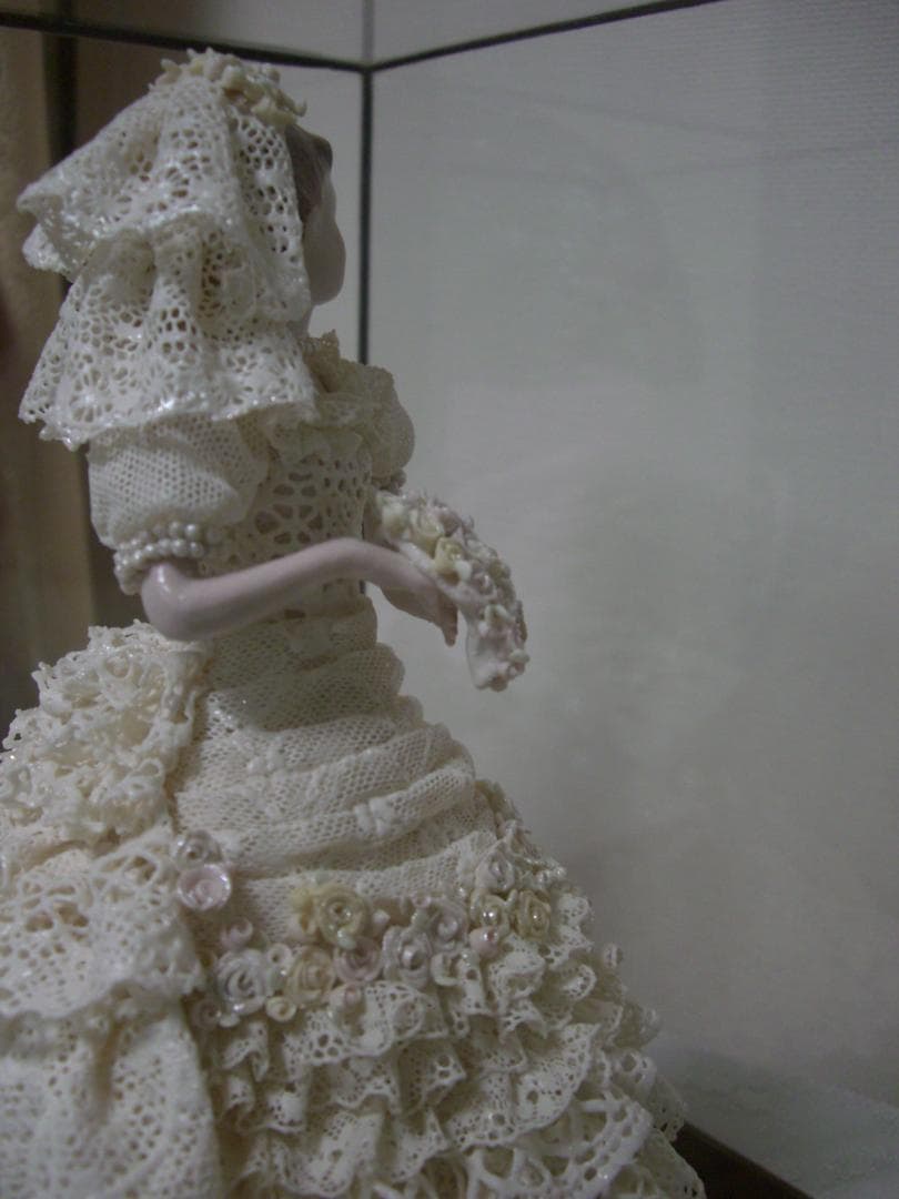 ★陶製レース人形★ウエディングドレス★花嫁★結婚★ハンドメイド