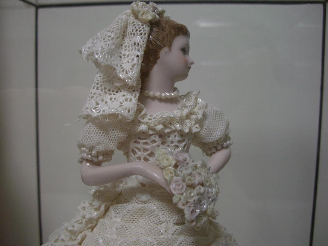 ★陶製レース人形★ウエディングドレス★花嫁★結婚★ハンドメイド