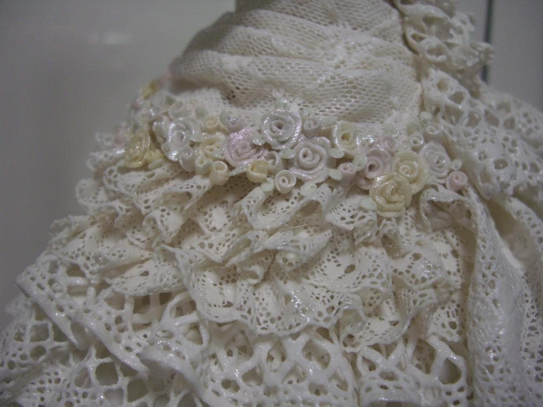 ★陶製レース人形★ウエディングドレス★花嫁★結婚★ハンドメイド