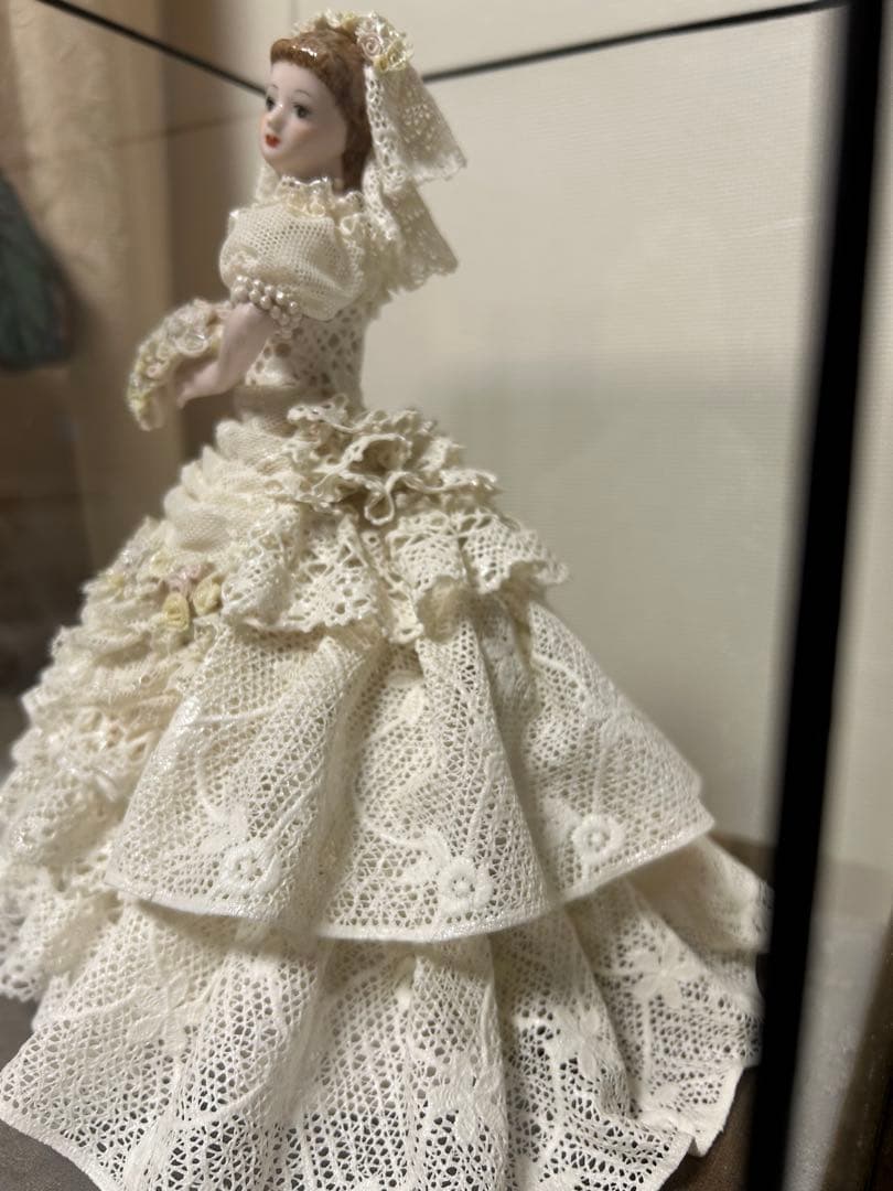 ★陶製レース人形★ウエディングドレス★花嫁★結婚★ハンドメイド