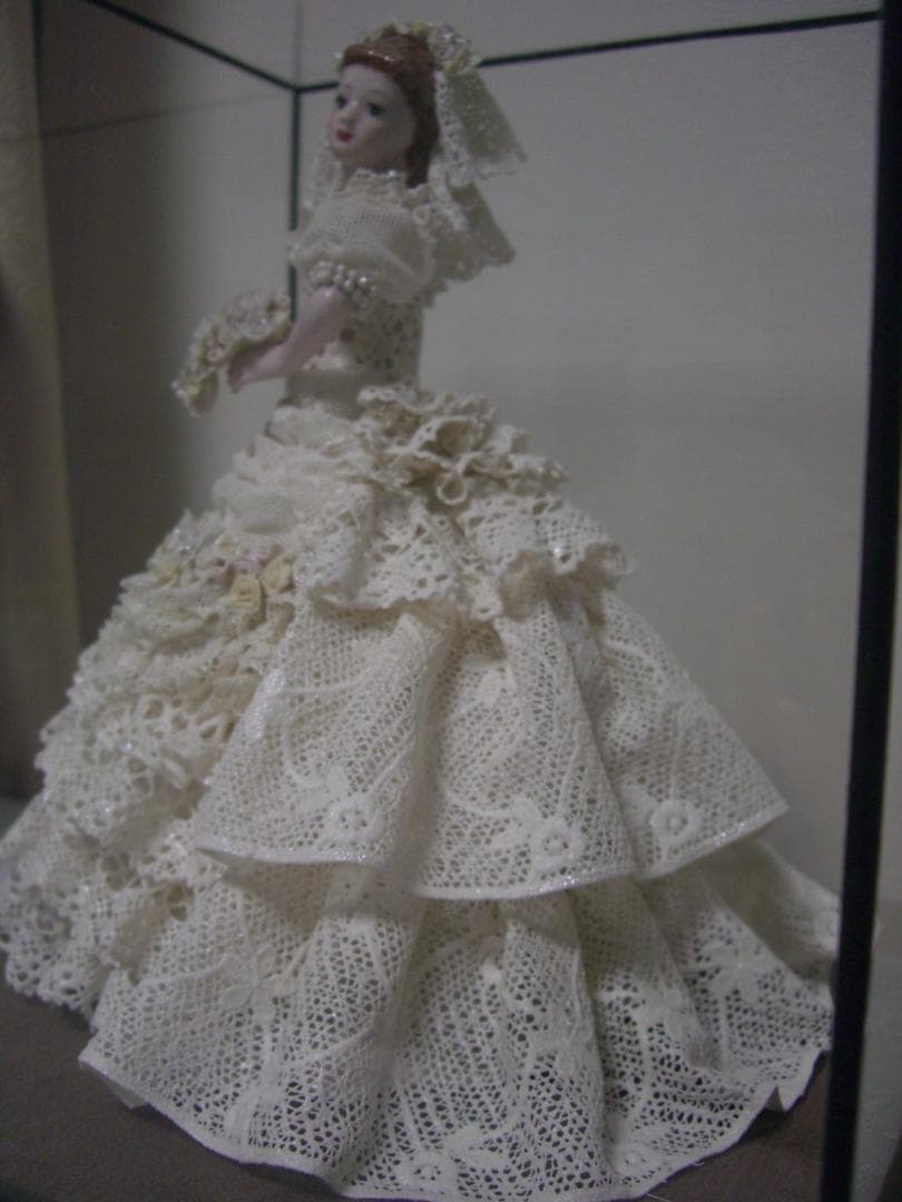 ★陶製レース人形★ウエディングドレス★花嫁★結婚★ハンドメイド