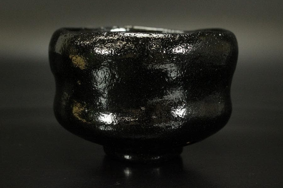 茶道具 昭楽造 黒茶碗 共箱 未使用(ZE946)