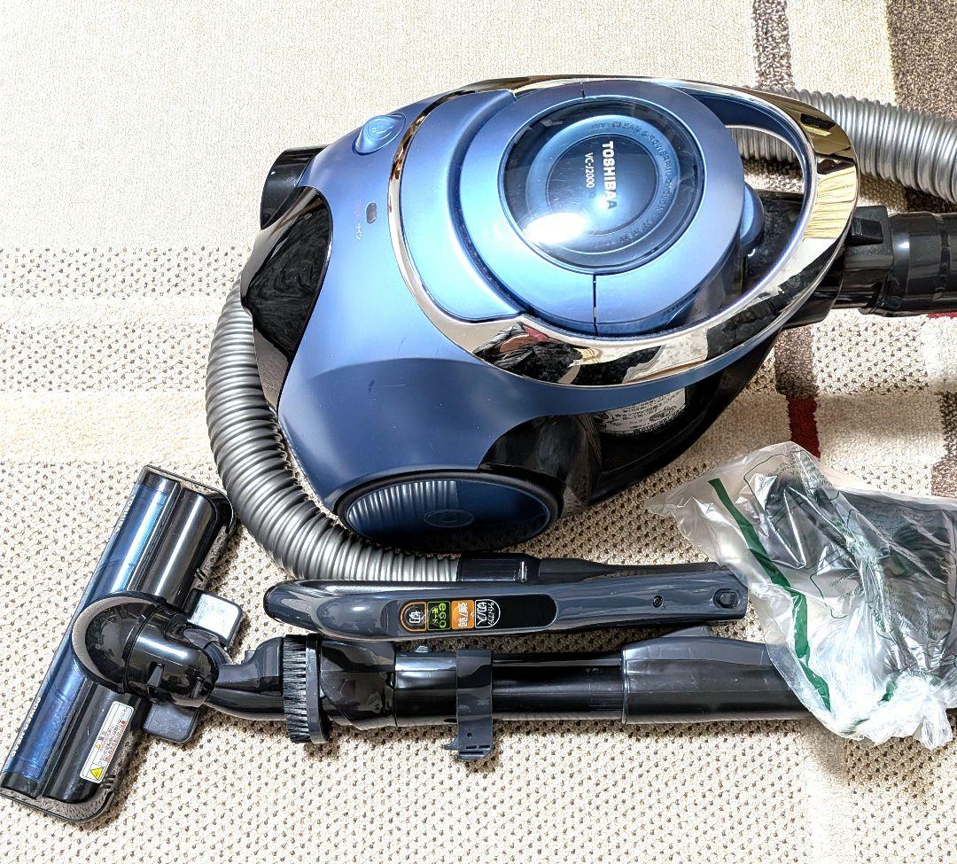 TOSHIBA 掃除機 青 ブラシ付き　トルネオ