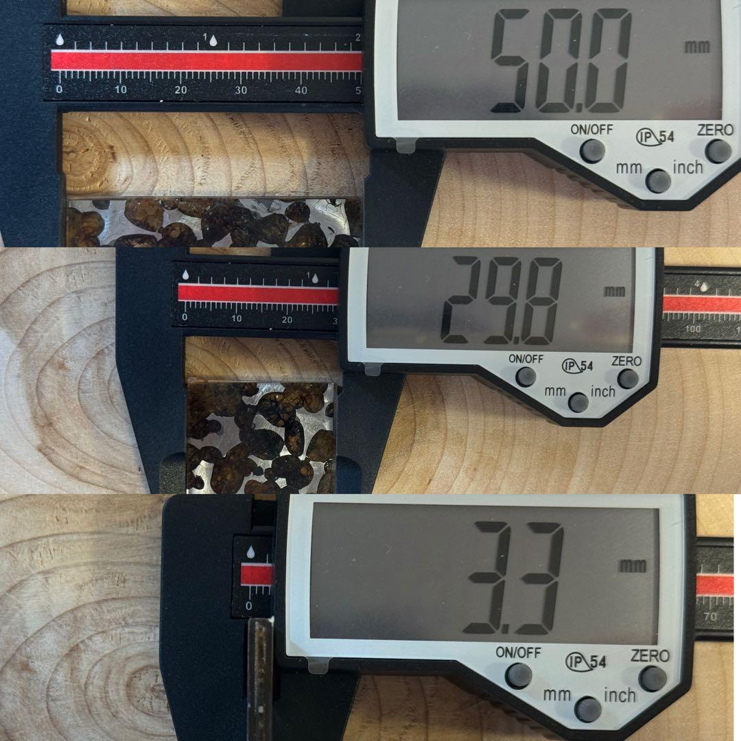 パラサイト隕石 セリコ　ガラス系コーティング スライス標本　11.8g 隕石