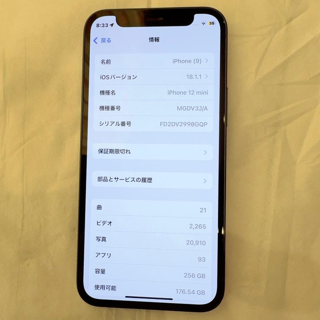 【 iPhone12 mini 】256GB ブルー SIMフリー 本体 箱付き