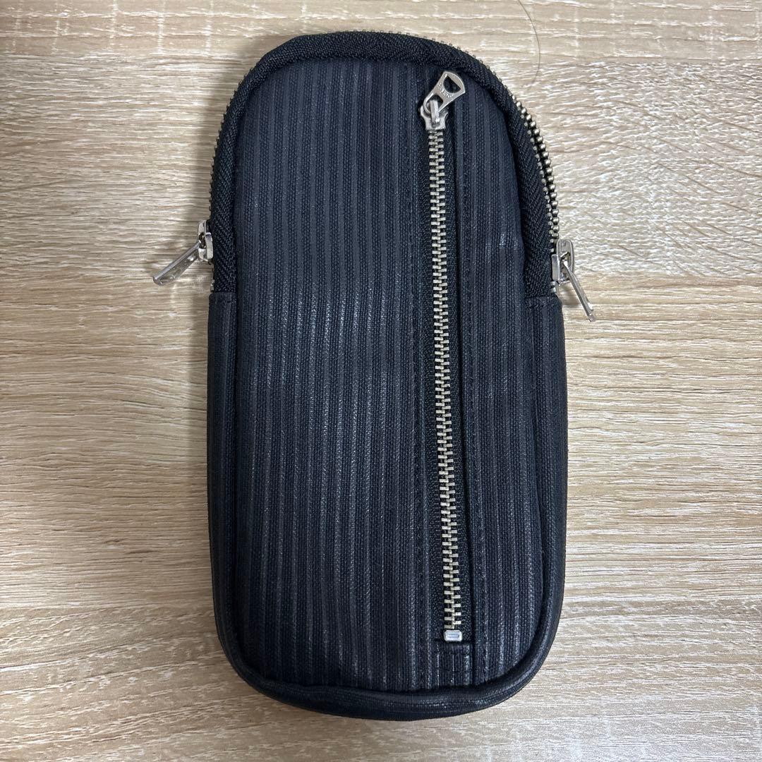 PORTER ストライプデザイン 筆箱 ブラック