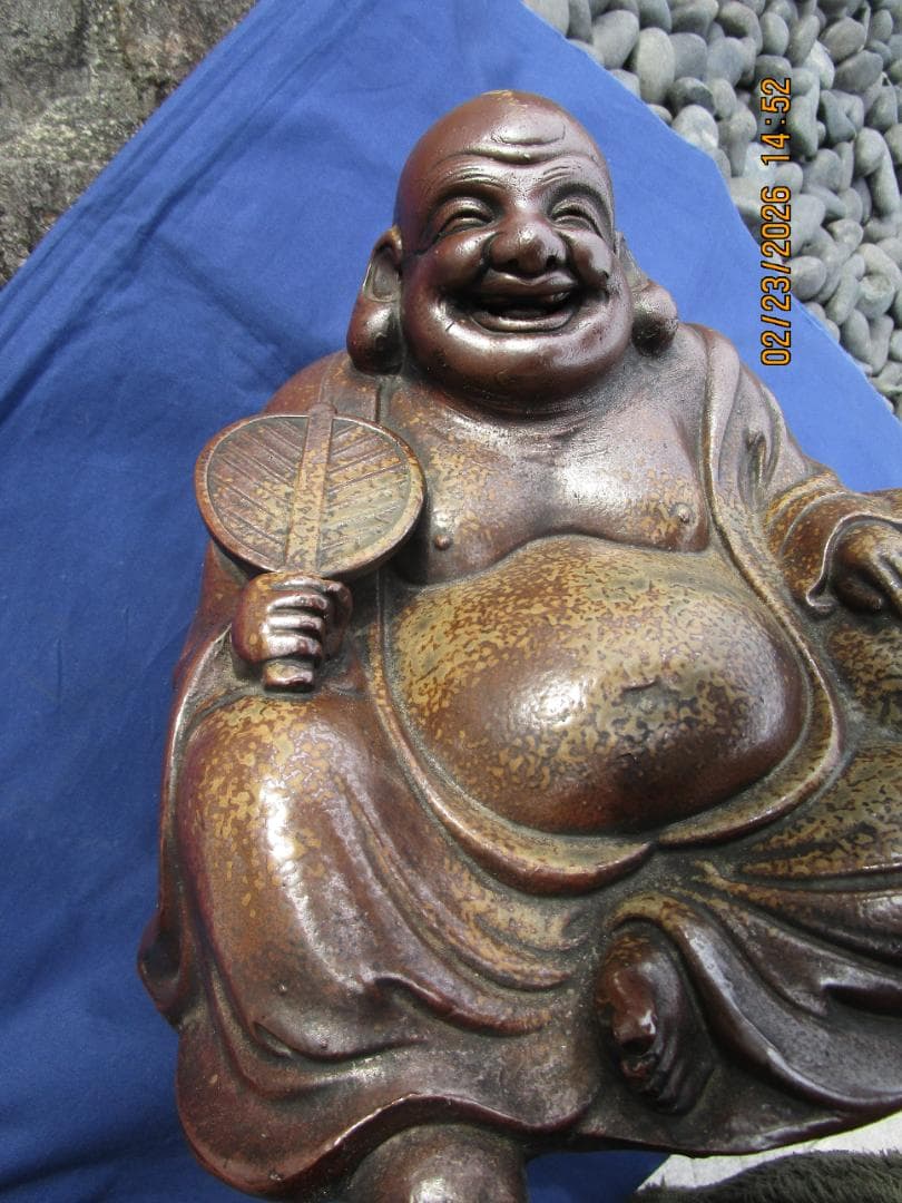 備前焼　大黒様　布袋　置物　飾り物　無傷と思います　1体　床の飾り物