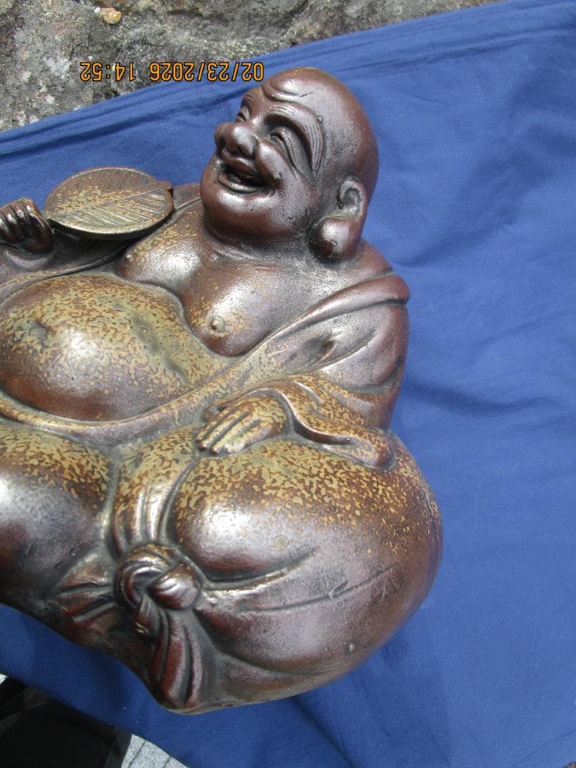 備前焼　大黒様　布袋　置物　飾り物　無傷と思います　1体　床の飾り物