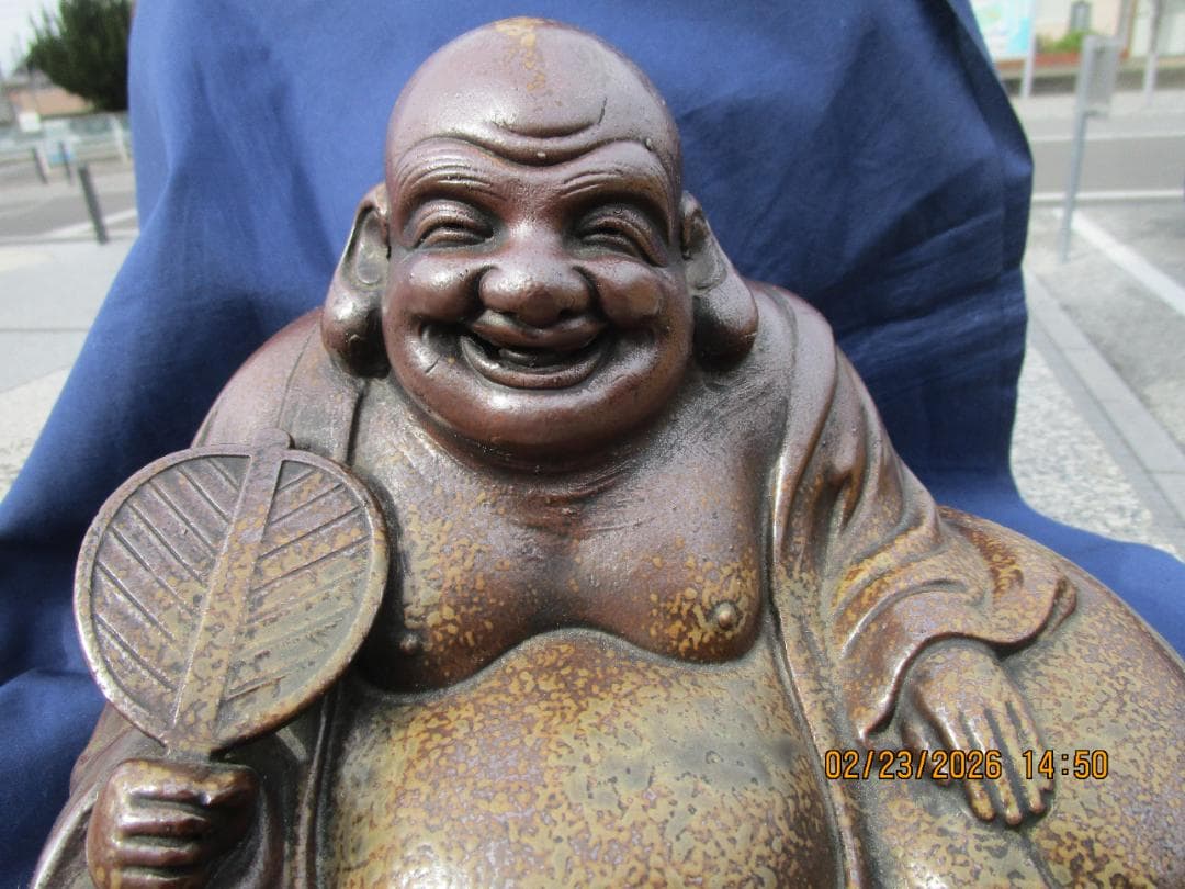 備前焼　大黒様　布袋　置物　飾り物　無傷と思います　1体　床の飾り物