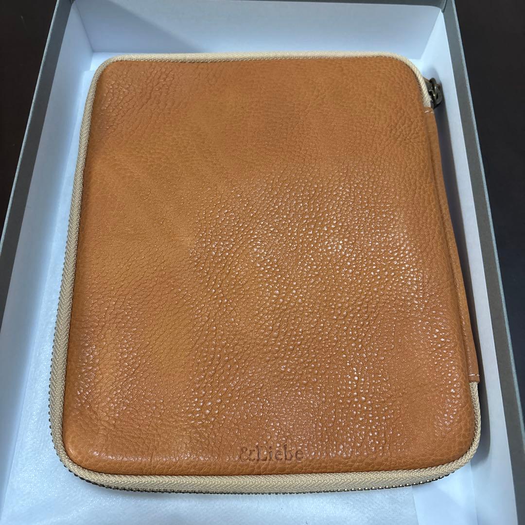 ＆liebe 10本挿しジップペンケース ペブルヌメ ナチュラル アンドリーベ