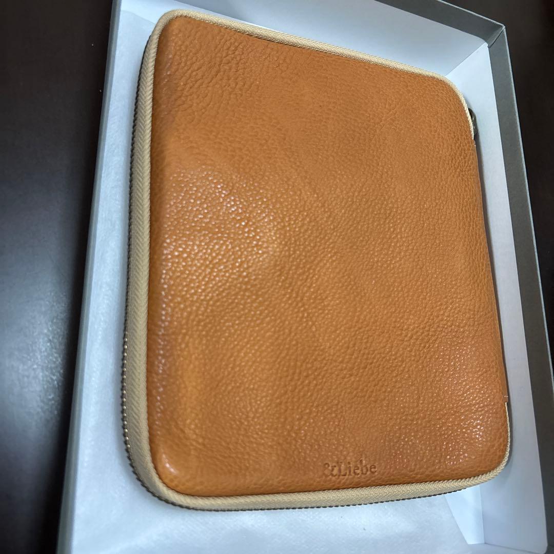 ＆liebe 10本挿しジップペンケース ペブルヌメ ナチュラル アンドリーベ