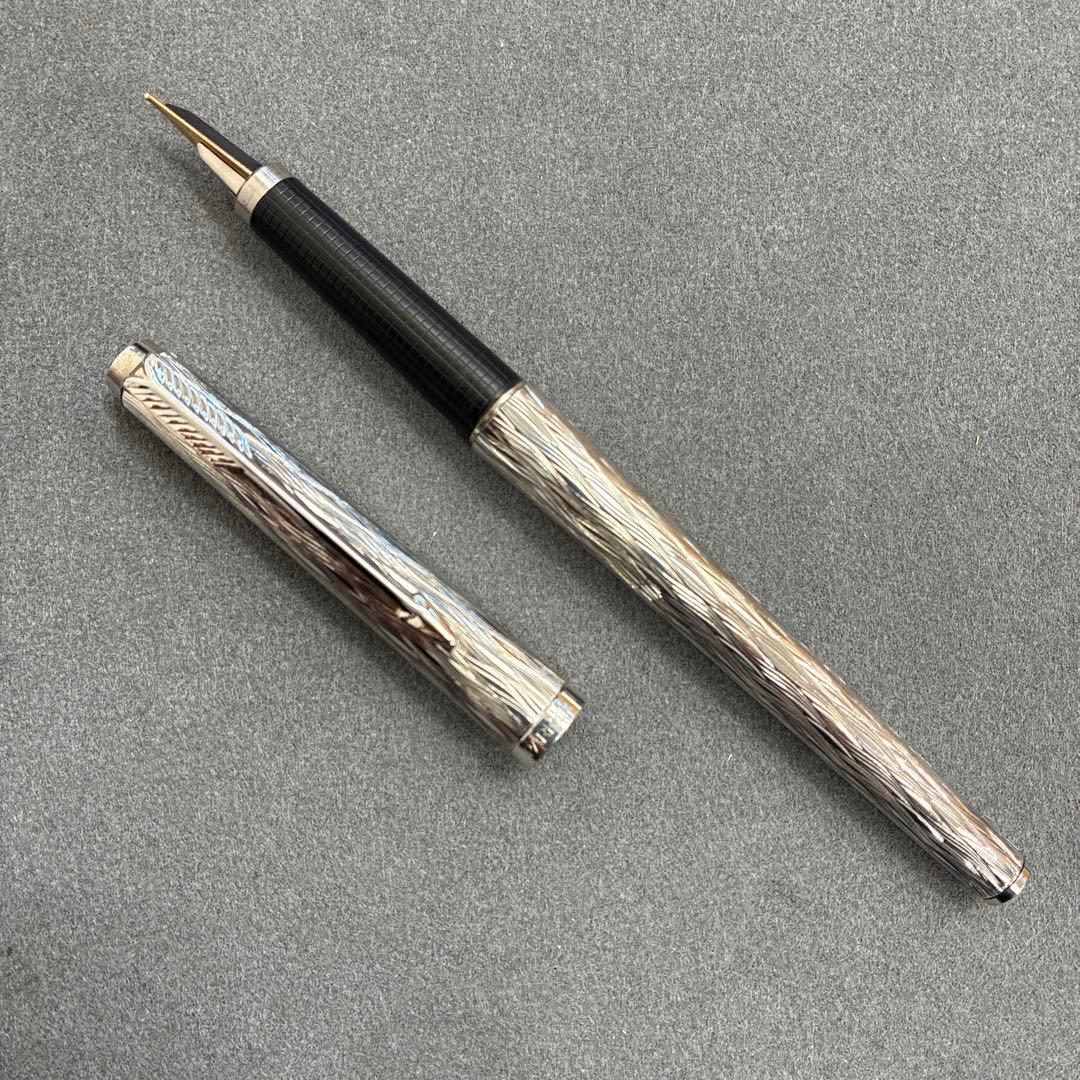 PARKER パーカー 180 万年筆 シルバー ヴィンテージ 筆記具