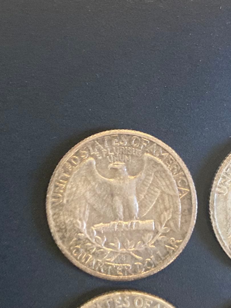 1942.1948 4枚　25セント　ワシントン　クオーターダラー　銀貨