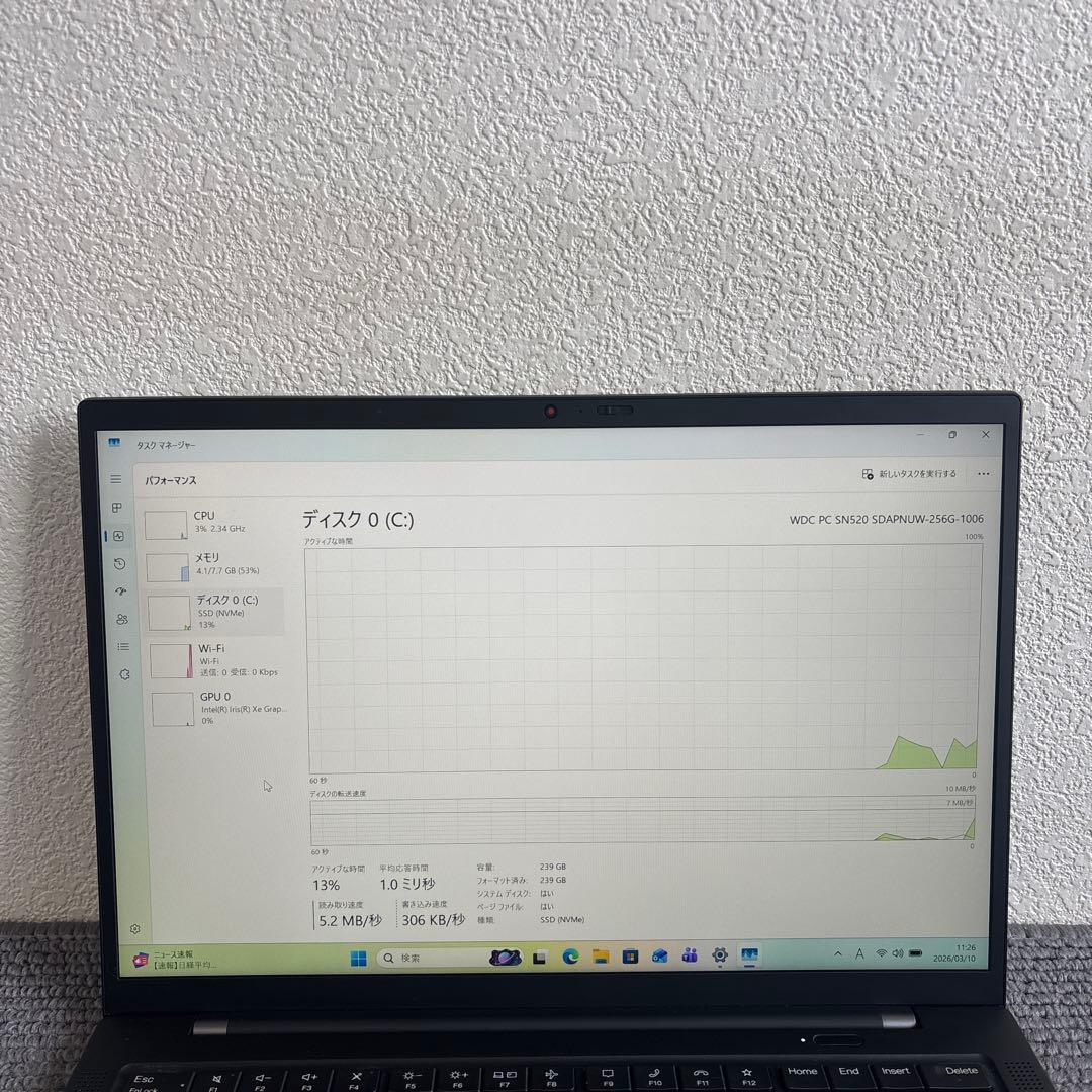 Windowsノート本体 lenovo thinkpad X1 Carbon Gen9 i5-1135G7
