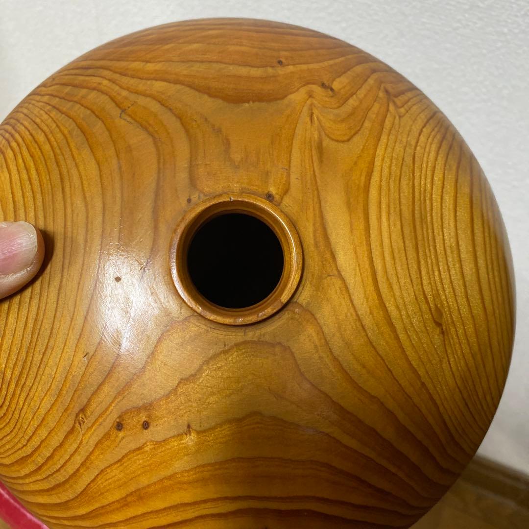 屋久杉　世界遺産　天然無垢材　壺　芝実作