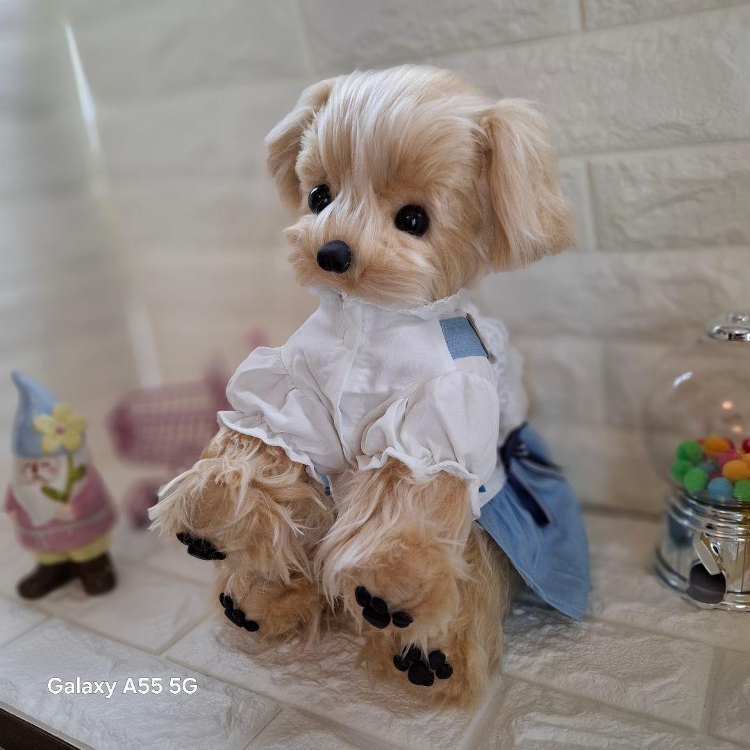 ぬいぐるみ、マルプー、トイプードル、犬、ハンドメイド、リアルサイズ、全身可動