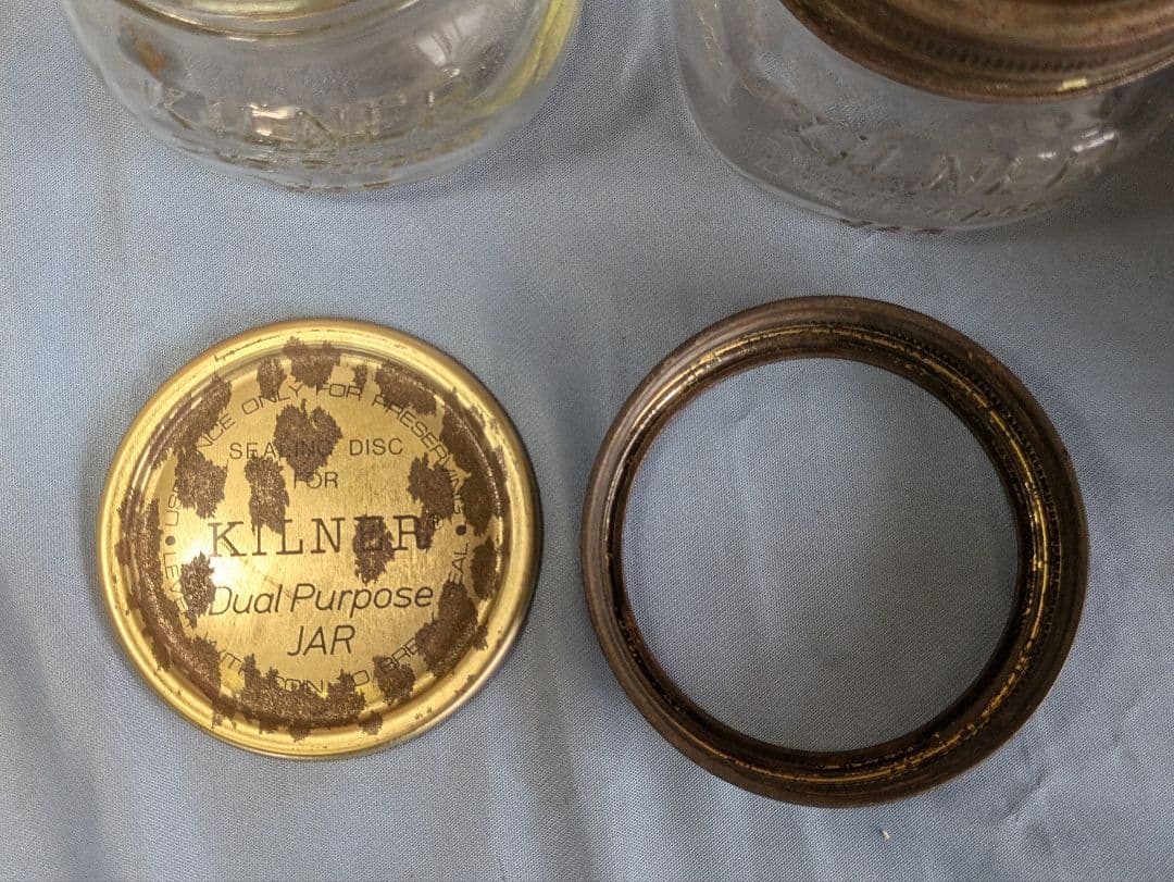 イギリス アンティーク キルナー KILNER ガラスジャー ２本セット