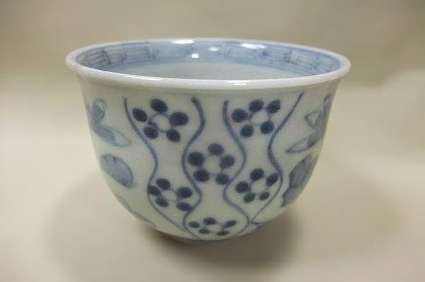 蔵出 初 明治期 伊万里 染付け 蕎麦チョコ 10客 骨董