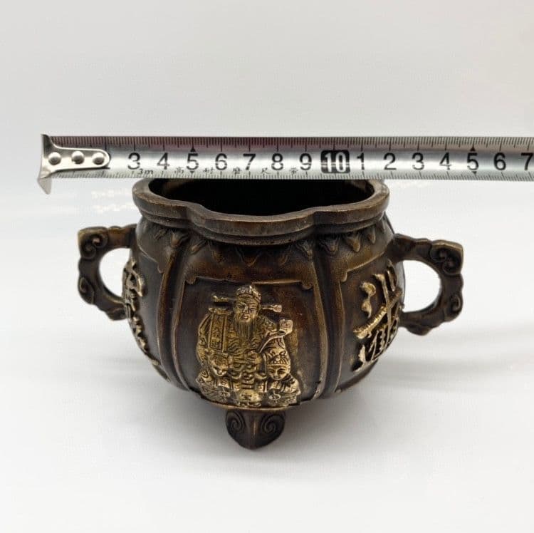 銅 細工 茶道具　香道具 財神香炉 聚宝盆 装飾品 工芸品 美術品 置物