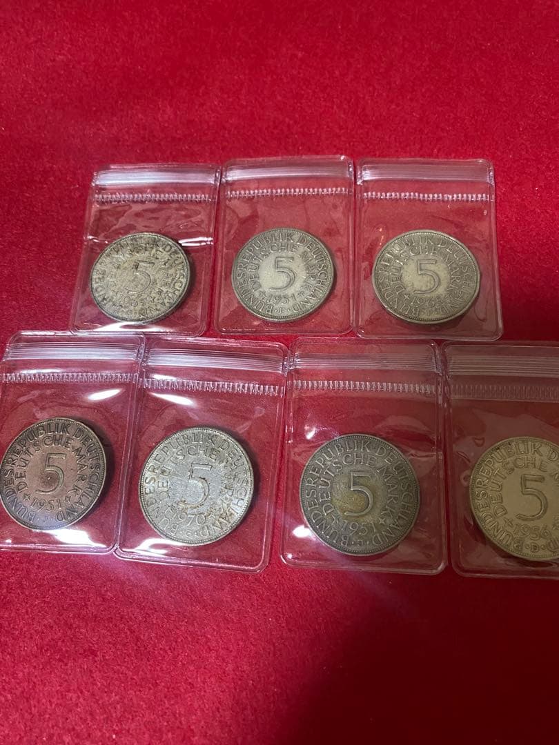 ドイツ 5マルク 銀貨 7枚
