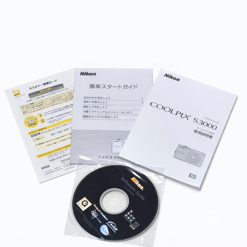 美品 Nikon COOLPIX S3000 コンデジ デジカメ 付属品完備