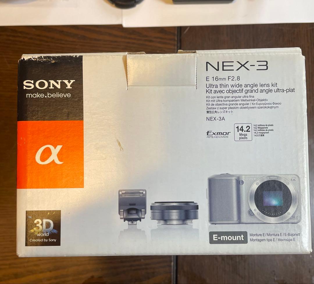 SONY α ミラーレスカメラ 14.2メガピクセル E 2.8/16レンズ付き