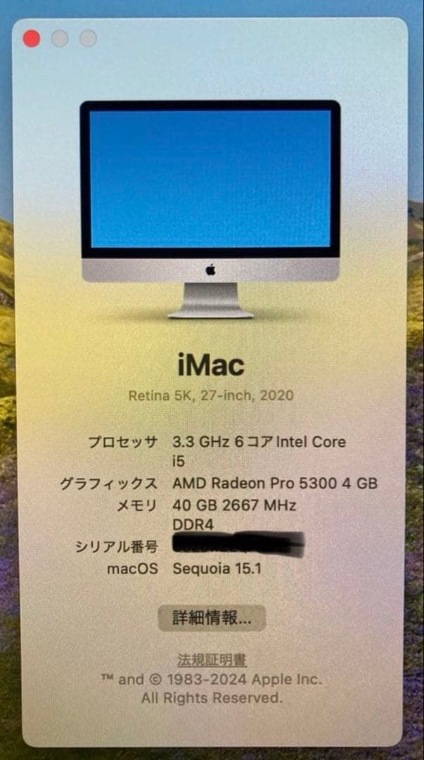 Macデスクトップ Apple iMac (Retina 5K 27-inch 2020)