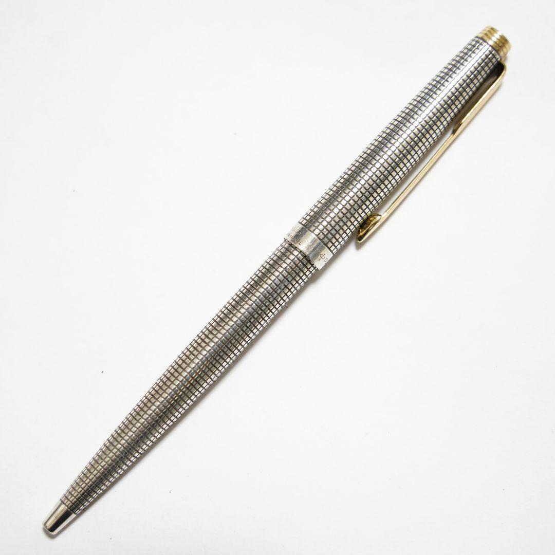 Parker75　ボールペン　スターリングシルバー　格子柄　シズレ　パーカー