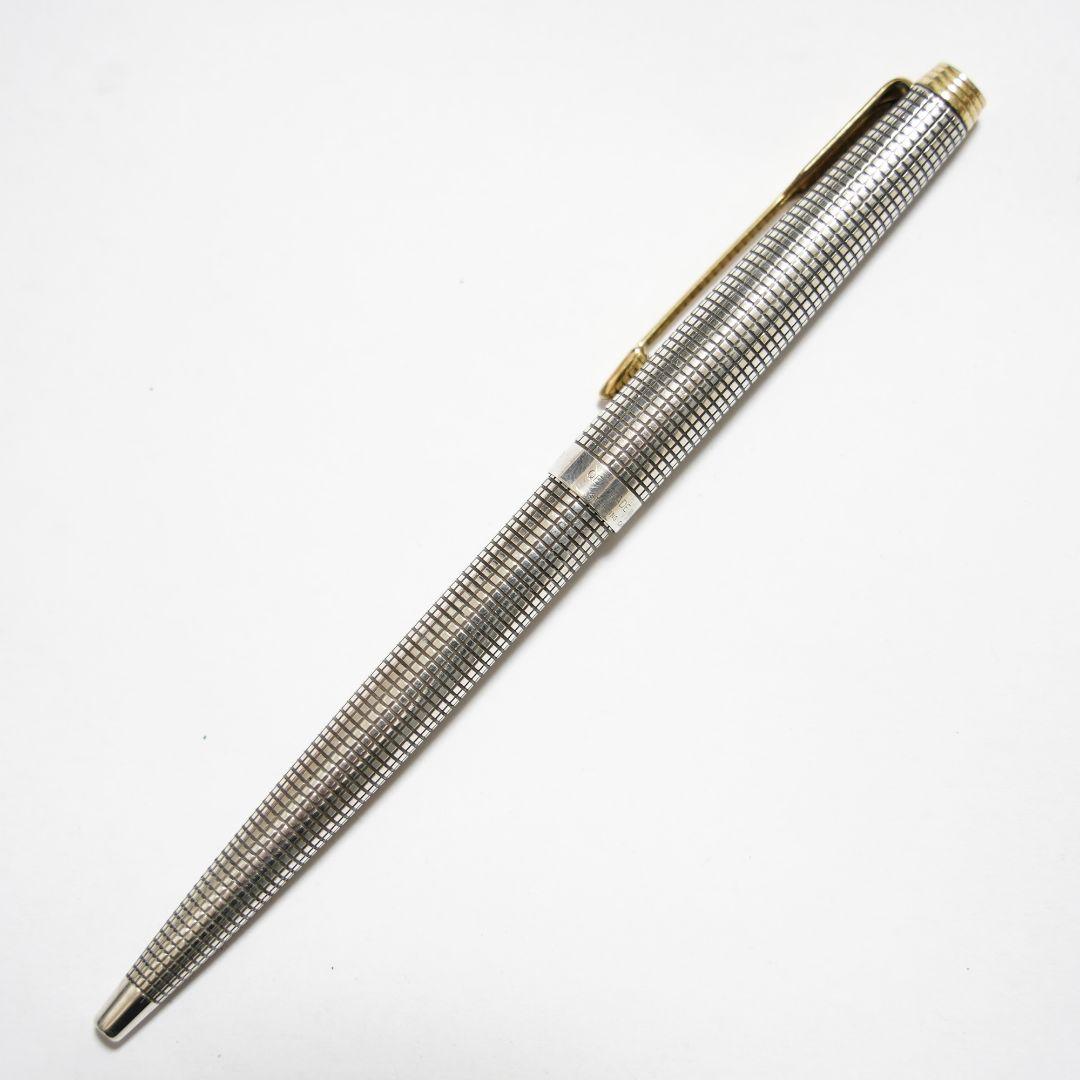 Parker75　ボールペン　スターリングシルバー　格子柄　シズレ　パーカー