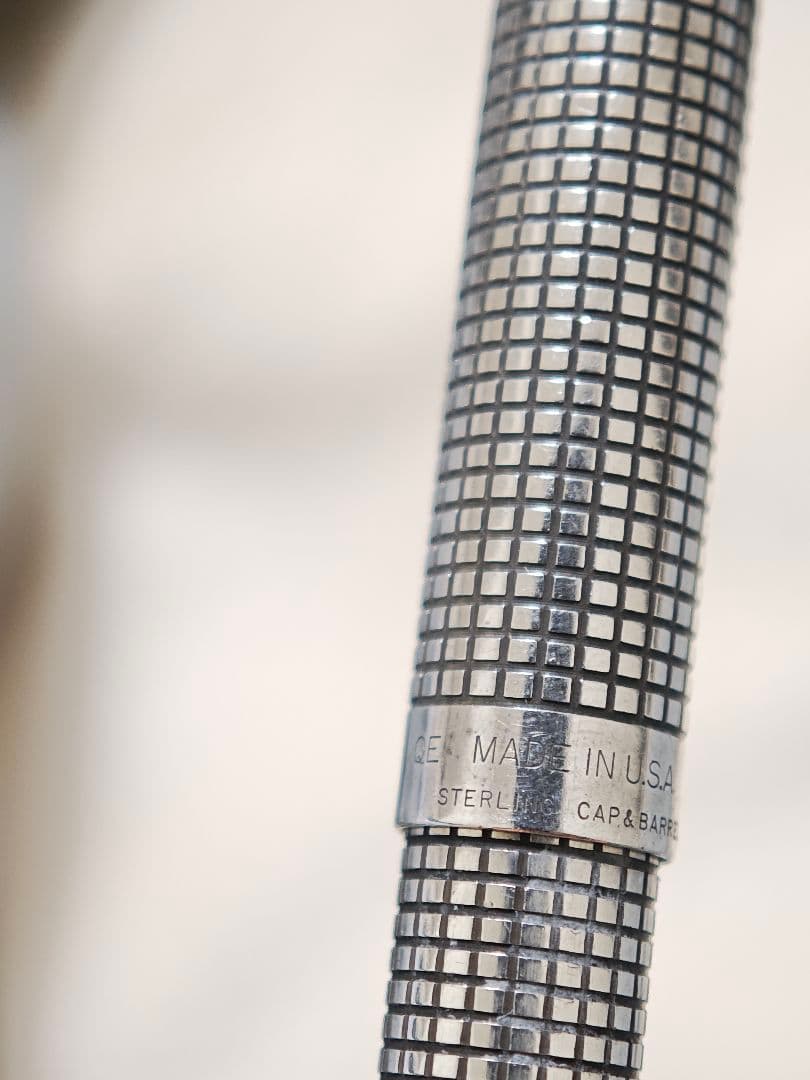 Parker75　ボールペン　スターリングシルバー　格子柄　シズレ　パーカー