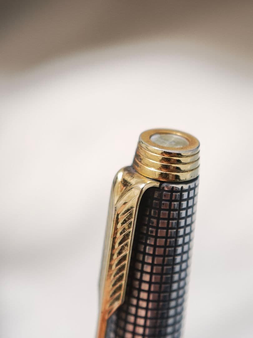 Parker75　ボールペン　スターリングシルバー　格子柄　シズレ　パーカー