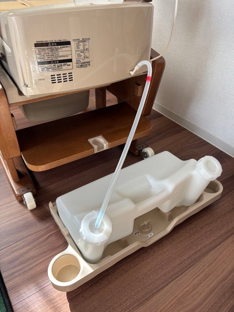【美品】安寿 家具調ポータブルトイレ AR-SA1 シャワピタ 説明書付き 介護