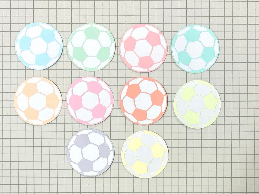 ma♡プロフ必読様　リクエスト商品　メッセージカード13枚サッカーボール100枚