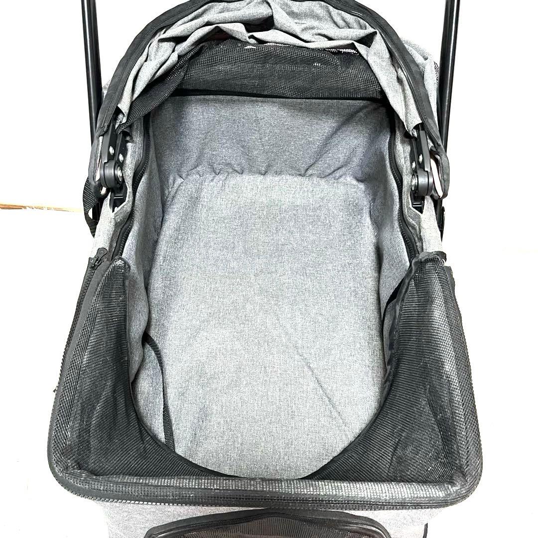 Doogo ペットカート 黒 メッシュカバー付き 小型犬 中型犬