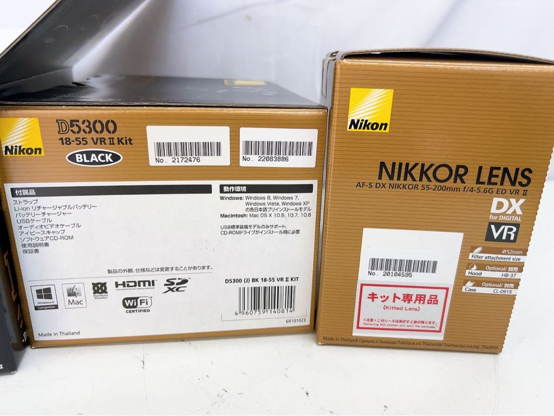 9AB47 Nikon D5300 ダブルズームキット2 Wi-Fi搭載 動作品