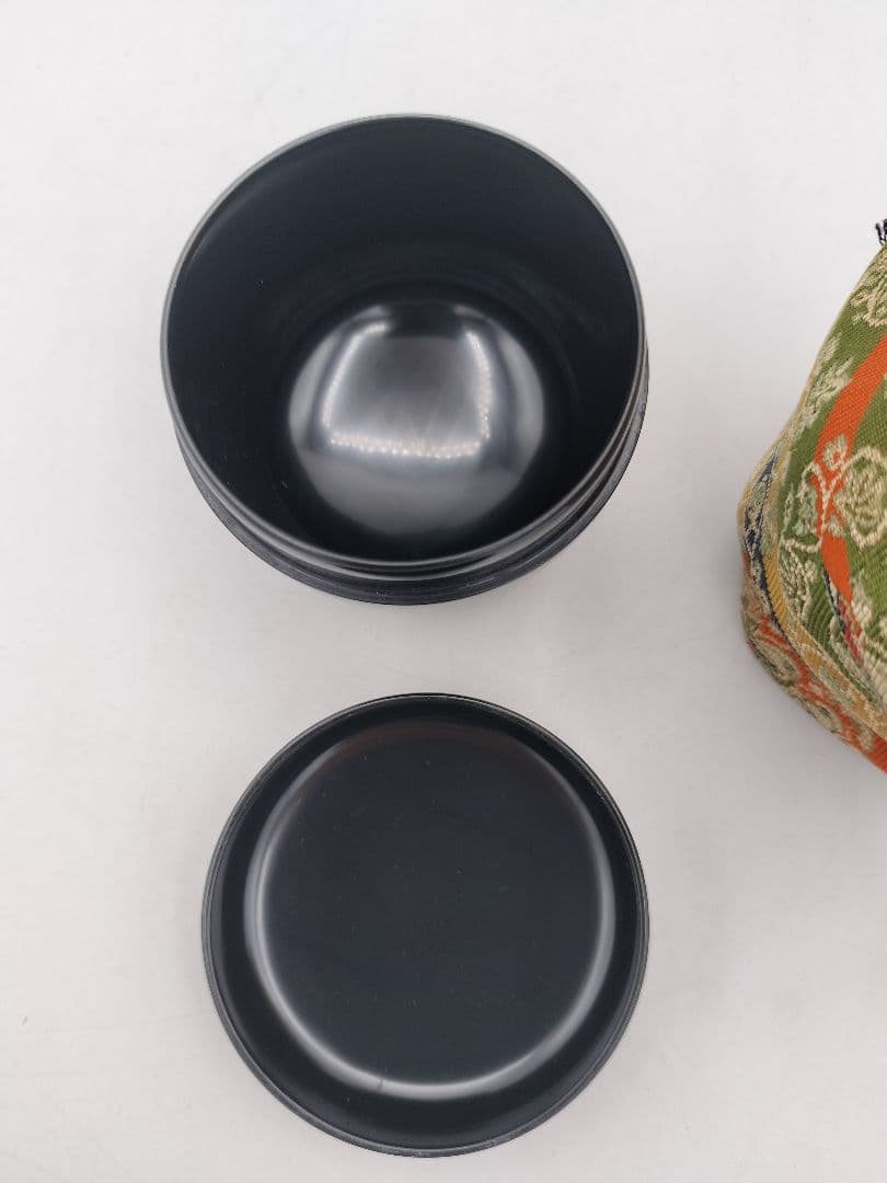 c940 茶通箱セット(棗・茶入・仕覆) 紙箱　茶道具 古物