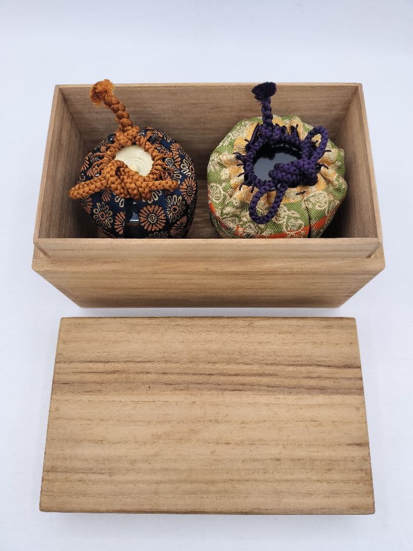 c940 茶通箱セット(棗・茶入・仕覆) 紙箱　茶道具 古物