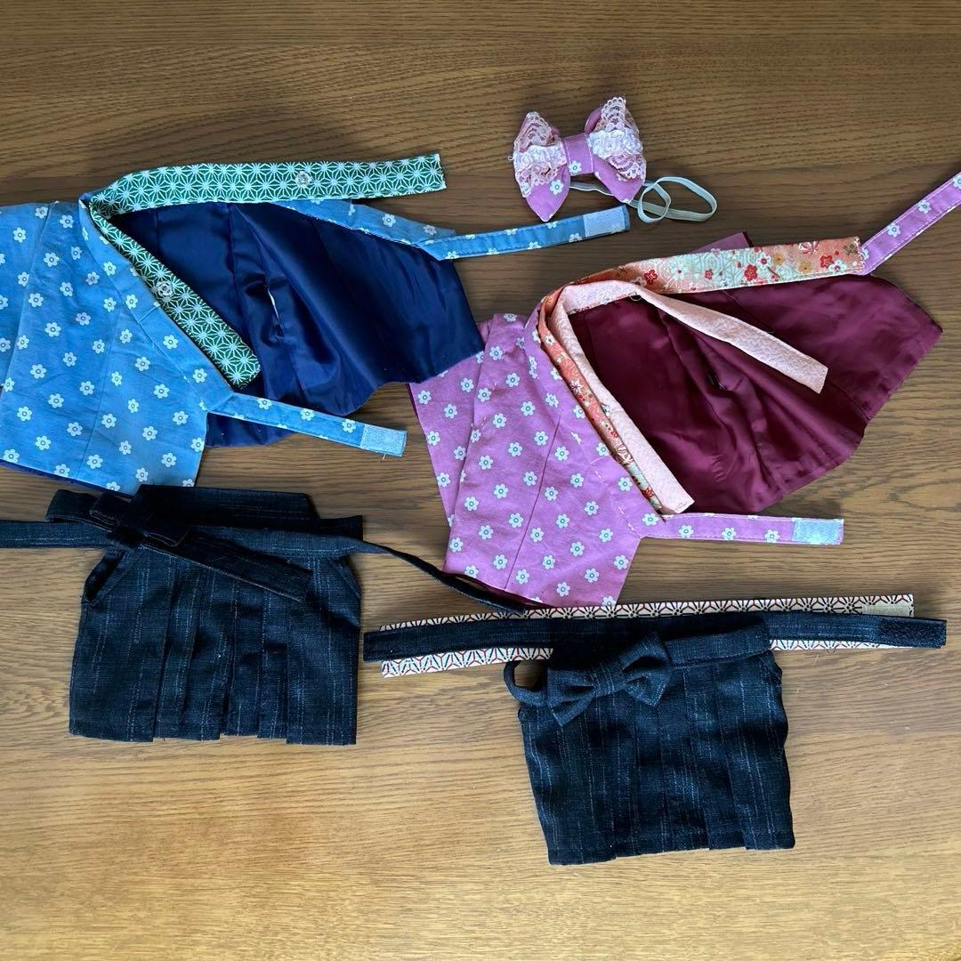 B93 ダッフィー &シェリーメイ （パペットサイズ）　袴　ペアコスチューム