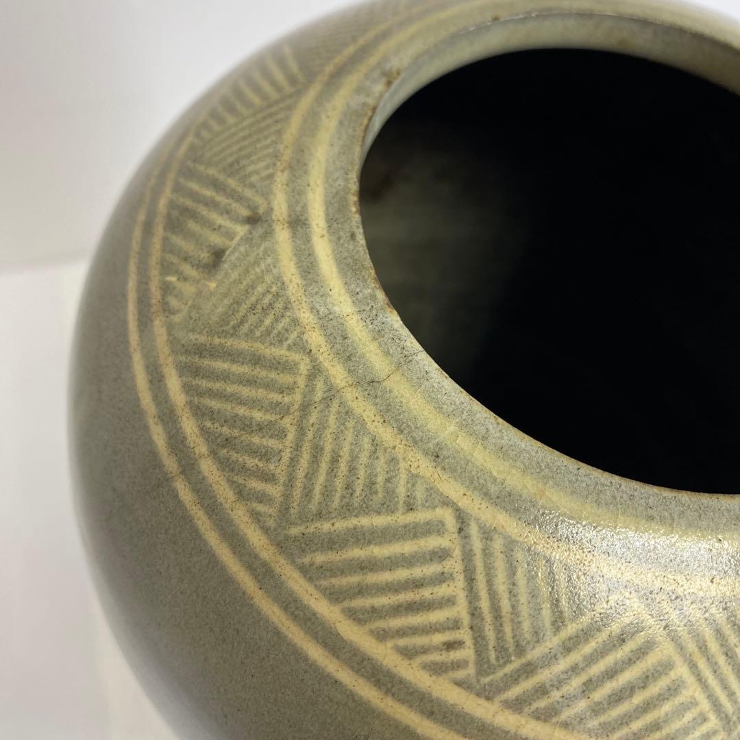 水平焼 朱泥 青磁 白泥花器 h35cm 東キ8-0303② タサオオ