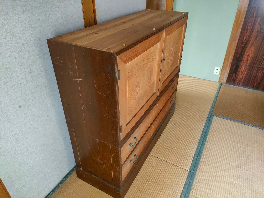 レトロな箪笥 幅122cm 高さ170cm 奥行42cm 上段、中段のみなどOK
