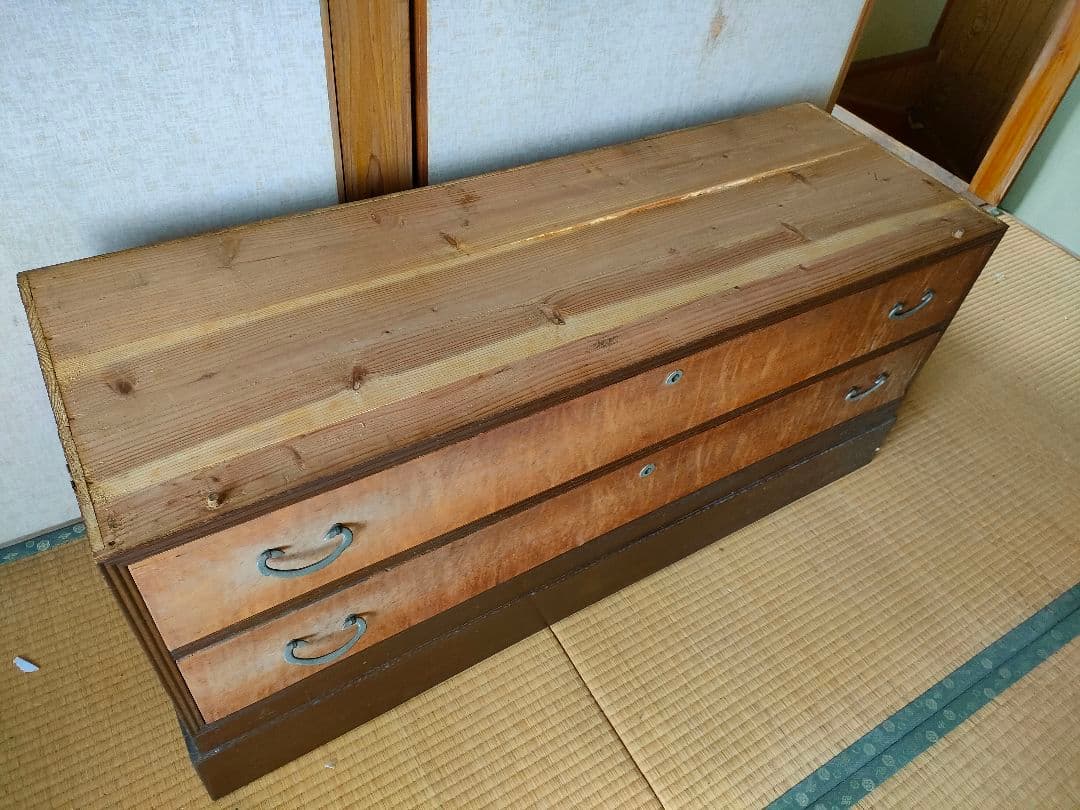 レトロな箪笥 幅122cm 高さ170cm 奥行42cm 上段、中段のみなどOK