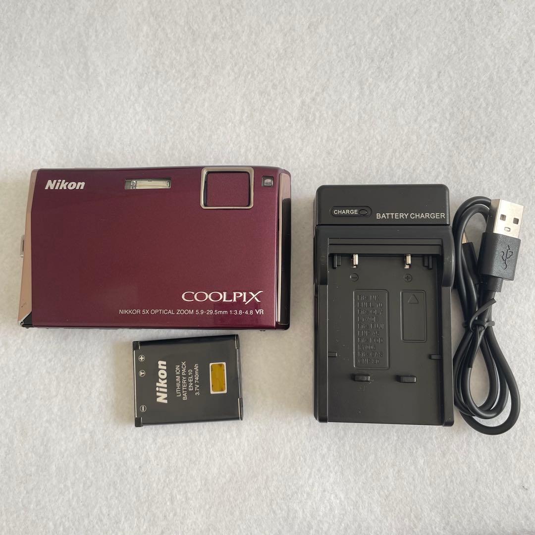 【動作確認済】Nikon COOLPIX S60 5倍光学ズーム　ニコンデジカメ