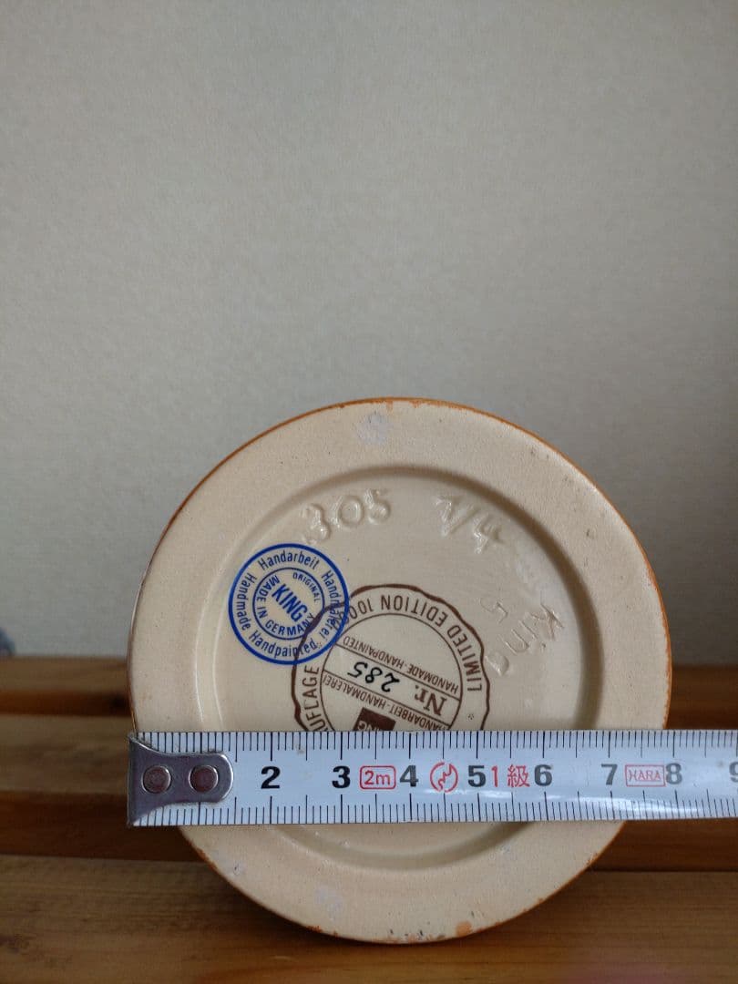 ドイツ製　装飾　ビールジョッキ　陶器　手作り　未使用