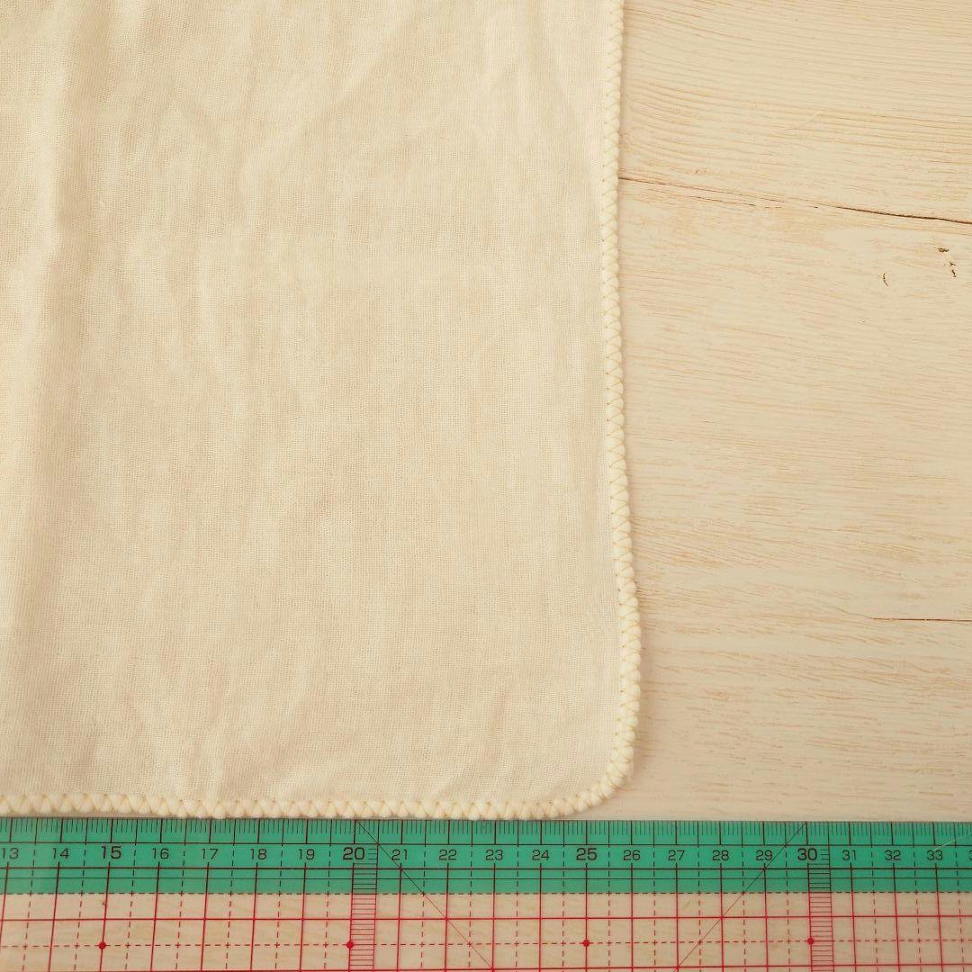 手刺繍入ちっちゃな ガーゼハンカチ【うさことてんとう虫】