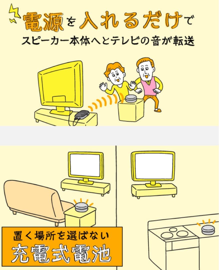 美品　Panasonic SC-MC30-W ワイヤレステレビスピーカー　補聴